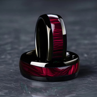 Bague de fiançailles pour homme en acier inoxydable plaqué or 8 mm, pierre naturelle cristal nébuleuse noire, cadeau de couple, tendance et très vendue