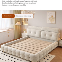Lit rembourré fabriqué en Chine, lit double, lit en tissu, lit king size, mobilier de chambre à coucher moderne