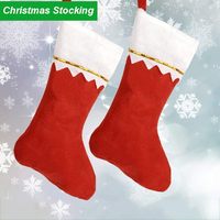 Chaussettes de Noël en feutre écologiques faites à la main, ornements de Noël, pochettes à bonbons pour les fêtes, décorations suspendues pour Noël