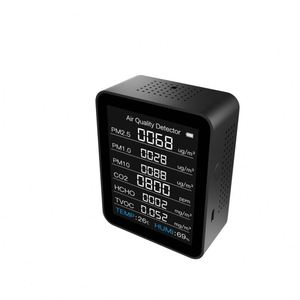 Không khí gia đình chất lượng màn hình các biện pháp PM2.5 PM10 <span class=keywords><strong>CO2</strong></span> TVOC hcho cấp độ với nhiệt độ trong nhà và độ ẩm - Product Image 2