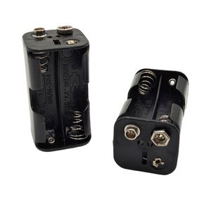 Двухслойный 4 слота, держатель для батареек размера АА, с разъемом 9 В, спина к спине, двойная сторона, держатель батареи 4АА, держатель для <span class=keywords><strong>UM</strong></span>-3 * 4 ячеек - Product Image 4