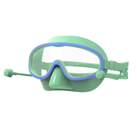 Masque de plongée pour enfants à grande monture, anti-buée, vision claire, avec couvre-nez intégré et bouchons d'oreilles