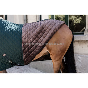 Couverture de luxe pour <span class=keywords><strong>cheval</strong></span> en velours de laine intérieur, polaire d'hiver, couleurs rouge, bleu marine, vert, en sergé, pour écurie - Product Image 6