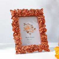 Cadre photo/peinture moderne minimaliste en résine rose - Cadre floral de table écologique et durable pour la vente en gros de décoration intérieure et de cadeaux