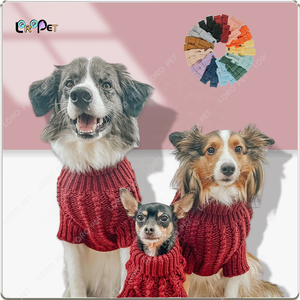 Paléo personnalisable flocons d'avoine tricot vêtements pour animaux de compagnie hiver chien pull tenue chaud petit grand pull pour animaux de compagnie en coton doux pour le printemps - Product Image 5