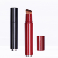Pinceau applicateur cosmétique rechargeable avec logo personnalisé, pour poudre libre Kabuki, fond de teint liquide et pompe distributeur