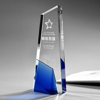 Trophée en cristal K9 personnalisé et créatif, avec facettes colorées, plaque d'art gravée au laser, cadeaux souvenirs