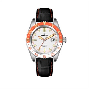 Reloj Automático con Movimiento Japonés 8215, Correa de Cuero Italiano Genuino, Resistente al Agua, Esfera Azul Plateada Luminosa, con Fecha - Product Image 5