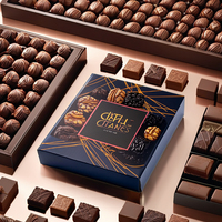 Vente en gros d'emballages cadeaux en chocolat pour aliments pour bébés personnalisés boîtes de plateau à palettes en carton enduit gaufrage stratification mate pour noix