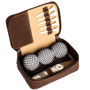 Nouveauté : Ensemble de golf portable, étanche, RFID, en PU, avec fermeture éclair, accessoires, porte-balles, sac à tees, petit étui de transport pour balles de golf - Product Image 4