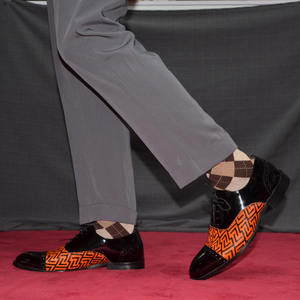 Chaussures habillées de luxe pour hommes en cuir véritable, à lacets, antidérapantes, respirantes et légères, motif à pois, collection automne - Product Image 3