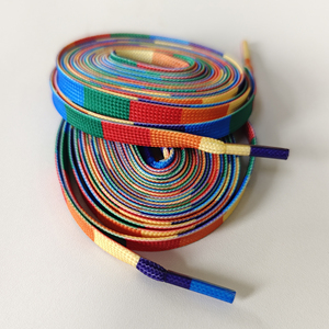 Cordones planos huecos de poliéster, cordones personalizados con impresión, estilo moderno - Product Image 1
