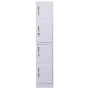 Casillero Metálico Económico Gris para Escuela, Oficina o Gimnasio, Casillero de 4 Niveles - Product Image 1