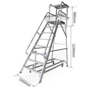 Nhôm làm việc Nền Tảng Công nghiệp di chuyển nền tảng thang cho kho/hội thảo/xây dựng - Product Image 4