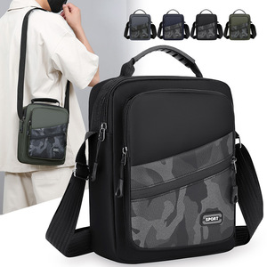 Men's Oxford Cloth Crossbody Bag Waterproof Business Travel Small Shoulder Bag Army Green Gray Blue Black - Product Image 3