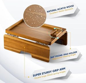 Accessoires d'accoudoir de canapé et de canapé avec organisateurs de boissons porte-gobelets couvertures plateaux de rangement Tables - Product Image 1