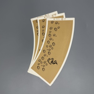 Vaso de Papel Impreso con Recubrimiento de PE de Pulpa de Madera Virgen, Peso y Tamaño Personalizados, OEM ODM para Bebidas Frías y Calientes, Suministro Directo de Fábrica - Product Image 1