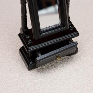 Miroir d'habillage complet américain miniature bricolage jouet en bois montage au sol miroir modèle chambre armoire de rangement accessoire poupée - Product Image 5