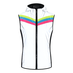 Hoge kwaliteit dames veiligheidsvest fietsjas reflecterend zilver - Product Image 4