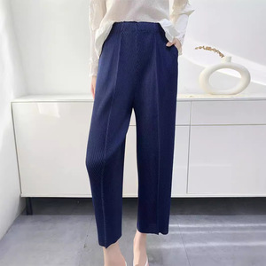 <span class=keywords><strong>Pantaloni</strong></span> Harem Larghi da Donna con Pieghe a Squama di Pesce, Nuova Collezione Primavera/Estate 2025, Lunghezza alla Caviglia, Stile Vintage a Carota, Vita Elastica - Product Image 3