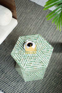 Mesa de Centro Multifuncional Decorativa de Lujo Moderna y Ecológica con Incrustaciones de Madreperla para Muebles de Sala de Estar - Product Image 4