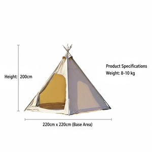 Luxe <span class=keywords><strong>Indien</strong></span> Toile <span class=keywords><strong>Tipi</strong></span> Camping Tente Famille Pique-Nique <span class=keywords><strong>Tipi</strong></span> Pyramide Tente Tentes Extérieures pour Adultes - Product Image 2