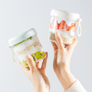 ถ้วยอาหารเช้า โยเกิร์ต ซีเรียล พร้อมฝาปิดและช้อน ปิดสนิท พกพาสะดวก สำหรับสลัดและข้าวโอ๊ต - Product Image 3