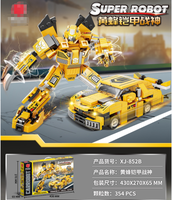 Haute qualité 2in1 jaune abeille déformation coccinelle voiture Robot jouets populaire Cool enfants film Figure en plastique pour les garçons