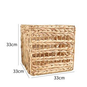 Çevre Dostu El Yapımı Doğal Su Sümbülü İstiflenebilir Asılı Banyo Hasır Sepetleri Modern Ev Düzenlemesi İçin - Product Image 6