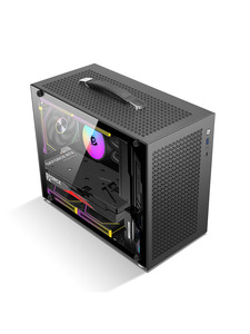 Portable MicroATX Mid Tower PC Case with USB 3.0 Type-C Interface Aluminum Alloy Desktop Gaming <strong>Computer</strong> SPCC Glass - Product Image 2