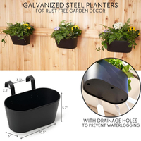 Jardinière de balcon suspendue en métal durable pour la culture de plantes et de fleurs