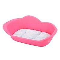 Nouveau Nid Douillet pour Chat avec Coussin en Velours, Matériau en Résine PP, Design Carré, Style Simple, Idéal pour l'Été et Toutes les Saisons