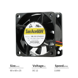 SANYO DENKI San Ace 9WL0612P4S001 60*60*25mm 48V DC 8.04W 0.67A 49.4CFM 11000rpm Server and Telecom Equipment Axial Cooling <b>Fan</b> - Product Image 2