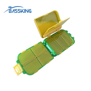 Small Fishing Tackle Boxes 11*7*3.8cm with Independent Space Spoon Hooks Plastic Storage Case Fly Fishing Accessories Box Pesca