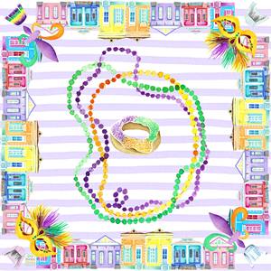 Tapis de <span class=keywords><strong>Mahjong</strong></span> Mardi Gras, design Quartier <span class=keywords><strong>Français</strong></span> de la Nouvelle-Orléans et gâteau du roi, tapis de jeu de <span class=keywords><strong>Mahjong</strong></span> américain, couverture de table antidérapante pour <span class=keywords><strong>Mahjong</strong></span> - Product Image 1