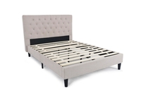 Lit simple moderne et durable Nisco avec cadre en métal pour la maison, la chambre, l'hôtel, l'appartement