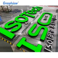 Mağaza açık büyük akrilik tabela özel LED 3d şirket logosu işareti