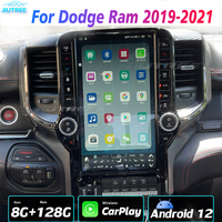 Android 12 Autoradio Multimedia Player für Dodge Ram 2019 2020 2021 2022 Carplay Head Unit mit 360 Tesla Screen Navigation