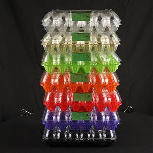 30 Holes Egg <b>Tray</b> Storage PET Transparent Box Eco Friendly <b>Plastic</b> Egg Packaging CPET <b>Tray</b> for Chicken Eggs - Product Image 1