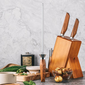 Aiguiseur de couteaux de 10 pouces, aiguiseur de couteaux de cuisine en <span class=keywords><strong>diamant</strong></span> de haute qualité, aiguiseur moderne avec manche en <span class=keywords><strong>bois</strong></span> de rose d'Afrique - Product Image 3