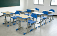 Meubles scolaires, solutions complètes, bureau d'école pour enfants en bois réglable, mobilier de classe, table et siège individuels pour étudiants