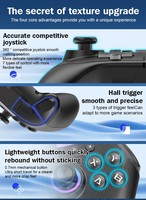Manette de jeu Honcam BT avec joystick à effet Hall, compatible avec iOS, Windows, Steam Deck et Android