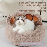 Lit pour chat et chien de grande taille en forme de patte d'ours mignon – Coussin universel quatre saisons en tissu chaud pour animaux de compagnie ; Vente directe usine