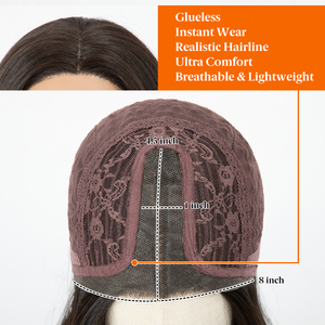 Peluca de encaje frontal sin pegamento sintética al por mayor, extensión de <span class=keywords><strong>cabello</strong></span> Kanekalon Fibra Futura, pelucas de encaje mono, peluca de monofilamento para mujer - Product Image 4