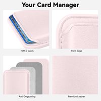 Dompet Kulit PU Kustom untuk iPhone 13 14 15 16 17, Tempat Kartu Nama Bergaya, Kantong Ponsel