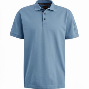 Camisa Polo de Algodón Piqué para Hombre, Tejido Mercerizado, Manga Corta, Color Sólido, Estilo Casual - Product Image 1