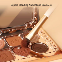 Ensemble de 7 pinceaux de maquillage pour les yeux de qualité supérieure, manche en bois blanc, poils synthétiques en nylon, kit cosmétique pour sourcils, eye-liner, fard à paupières, tube en alumine