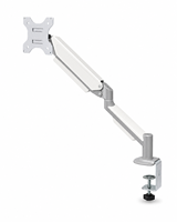 Support de moniteur à ressort à gaz blanc de qualité supérieure, fixation simple pour bureau, mouvement complet, réglage ergonomique de la hauteur, pour écran de 17 à 32 pouces