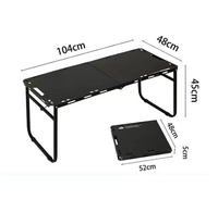 Table tactique pliable légère pour l'extérieur, camping/randonnée, table de pique-nique en acier carbone, design moderne compact et portable