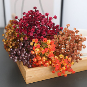 Baby's Breath <b>Artificial</b> Flower <b>Bouquet</b> Autumn Color Soft Pvc Long Lasting Home Decoration Wedding Props - Product Image 3
